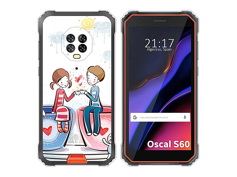 Cover Personalizzata Per Blackview OSCAL C80 Con Foto E Testo - Custodia Morbida In TPU Trasparente + Cinturino Universale Incluso. Crea Il Tuo Design! - 2