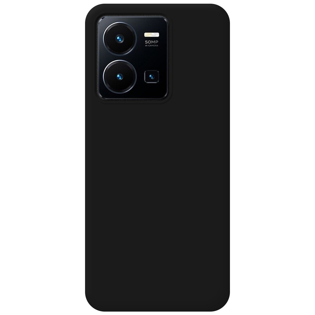 Custodia per telefono nera con una cover nera e un telefono con fotocamera e funzioni.