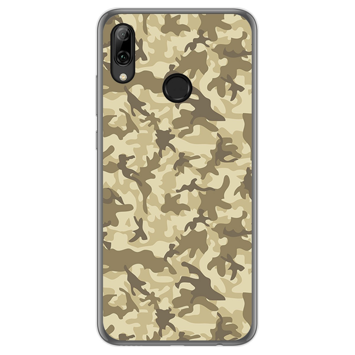 Funda con un patrón de camuflaje caqui.