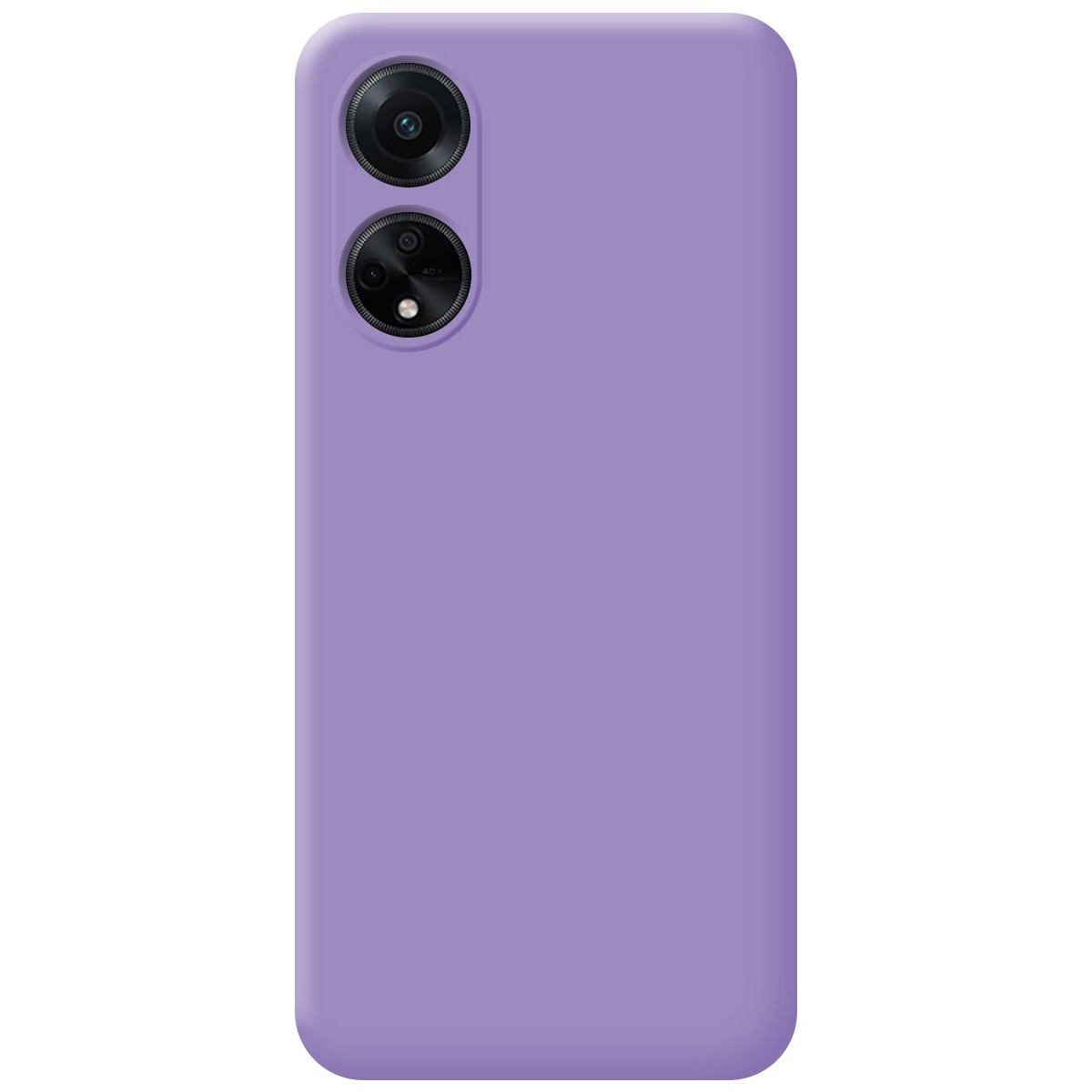 Custodia per telefono viola con due fotocamere sul retro.