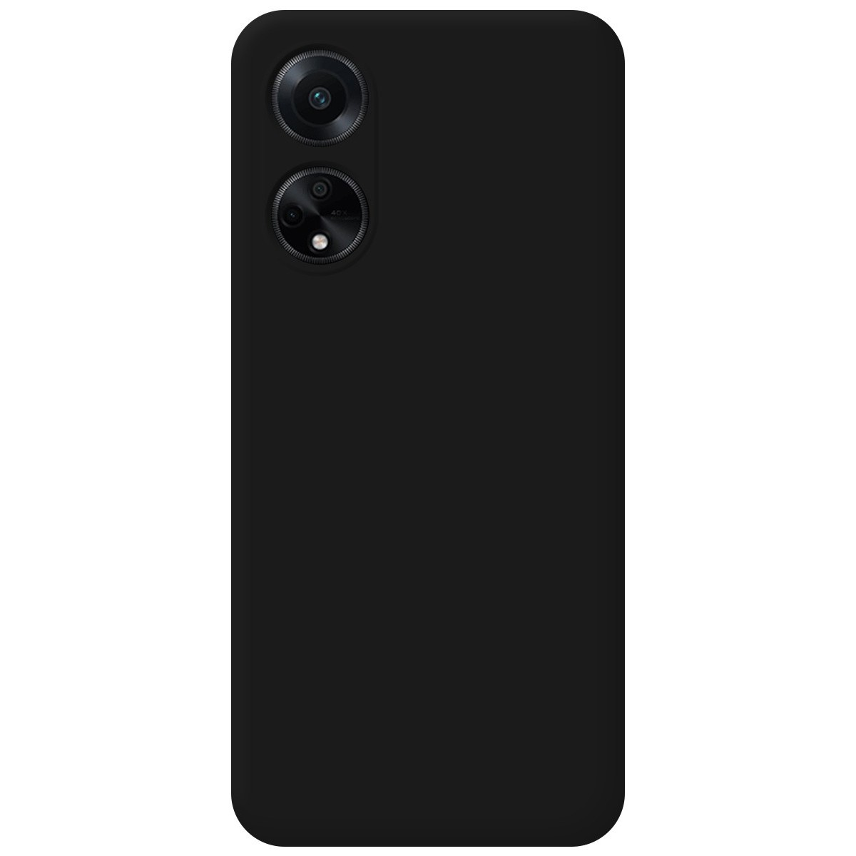 Funda negra con dos cámaras y superficie negra.