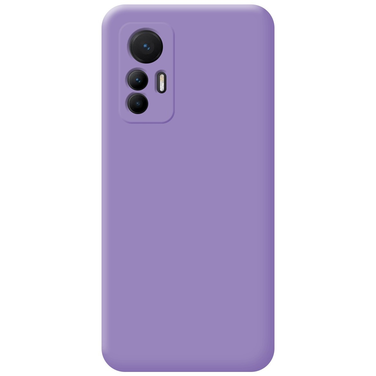 Una custodia per telefono viola con lenti della fotocamera.