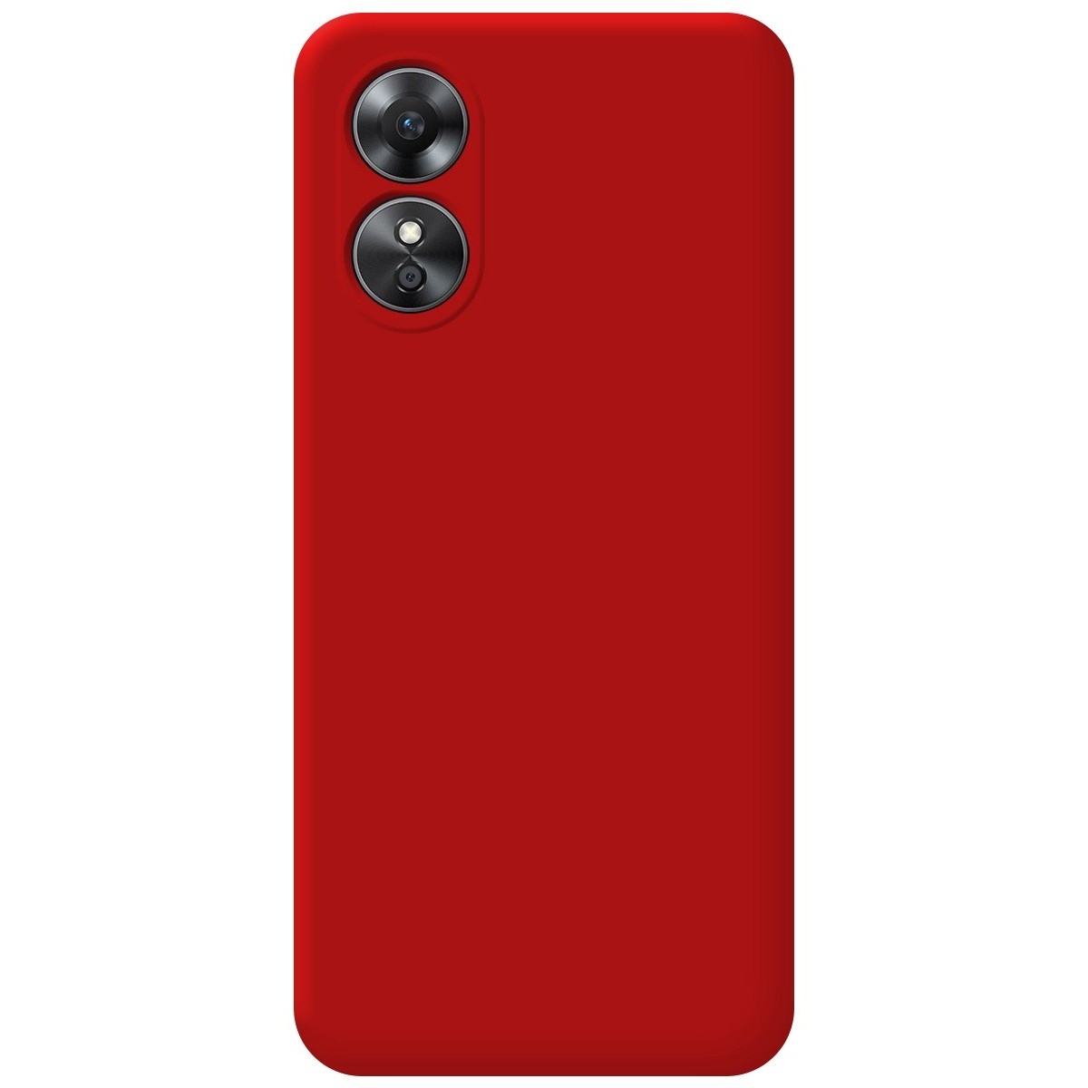 Custodia per telefono rossa con due obiettivi.