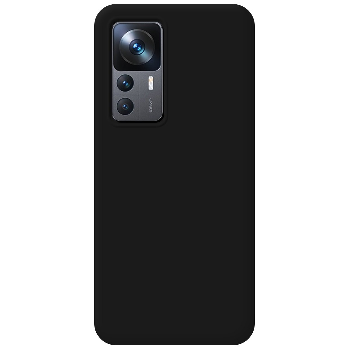 Custodia per telefono nera con 3 fotocamere sul retro.