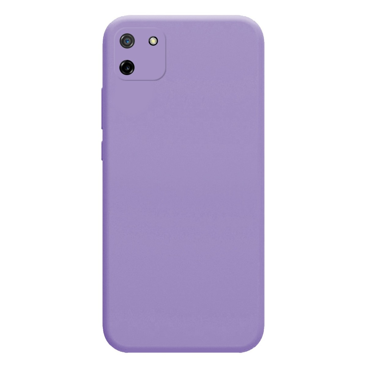 Funda de teléfono morada lisa. Diseño limpio y sencillo con protuberancia de la cámara.