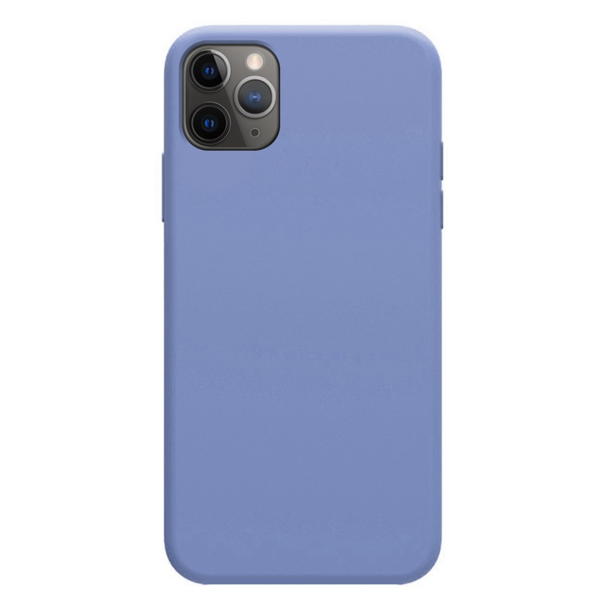 Una funda de teléfono lila claro sólido. La funda es sencilla y no tiene patrones ni diseños.