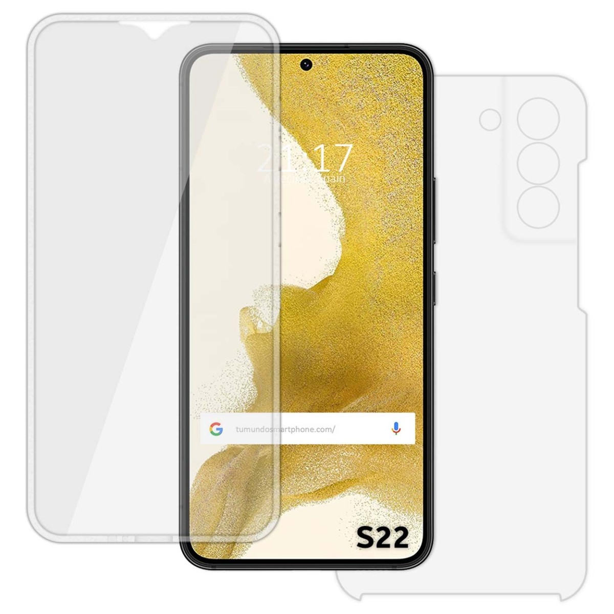 Custodia per telefono con ananas su sfondo nero. Lo schermo del telefono mostra ora e luogo. Testo Note 11 Pro 5G.