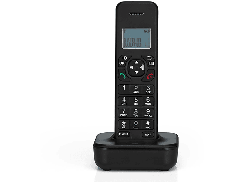 LACAMAX Schnurloses Telefon D1102B - einstellbare Klingellautstärke, Anti-Jamming-Kommunikationstechnologie Schnurlose Handtelefone