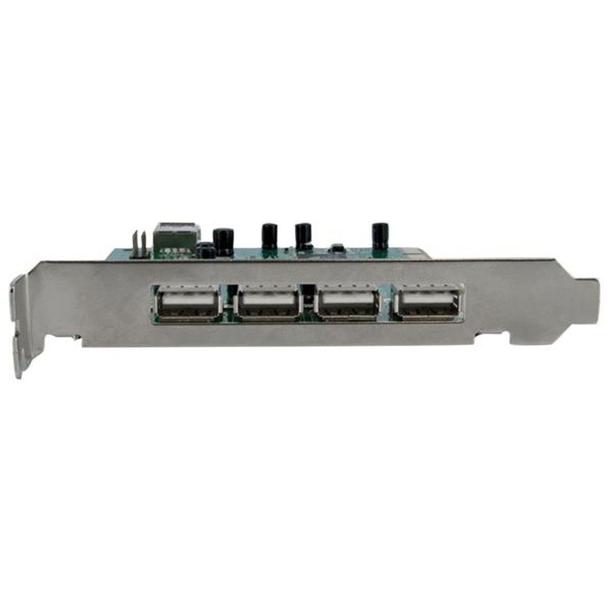 Carte d'ordinateur avec ports USB, couleur argent, avec quatre ports USB.
