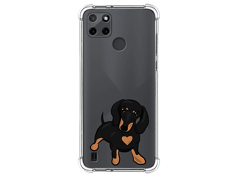 Tumond – Cover Trasparente Con Cordino Per Realme C21Y/C25Y, Verde Acqua