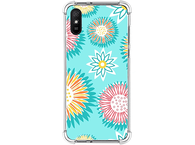 Funda Silicona Antigolpes Para Xiaomi Redmi 9a / 9at Diseño Flores