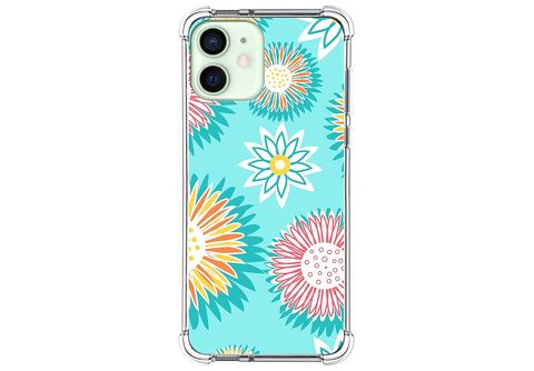 Iphone 13 Mini (5.4) Funda Gel Tpu Silicona transparente dibujo Flores  01