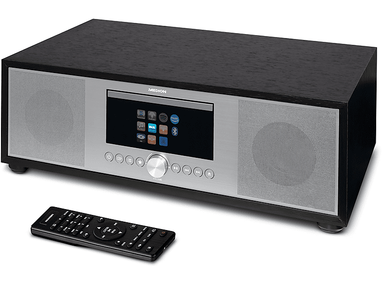 MEDION LIFE® P66400 All-in-One Audio System, Internet/DAB+/PLL-UKW Radio, CD/MP3- Player, Bluetooth®, WLAN Internetradio, KW, silber