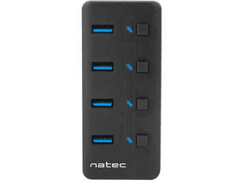 NATEC MANTIS, Hub USB, Schwarz