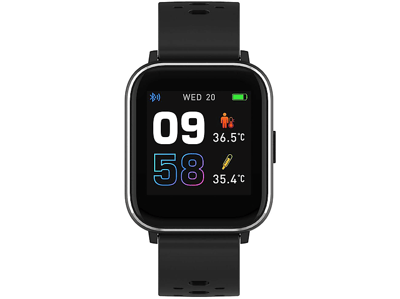 SW-165 black Smartwatch Silikon, DENVER Silikon schwarz