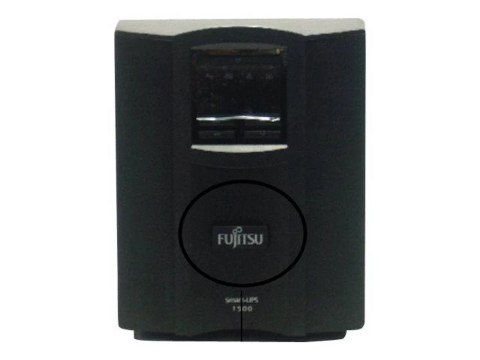 Schwarzes Fujitsu USV-Gerät mit Fujitsu-Logo auf der Vorderseite.