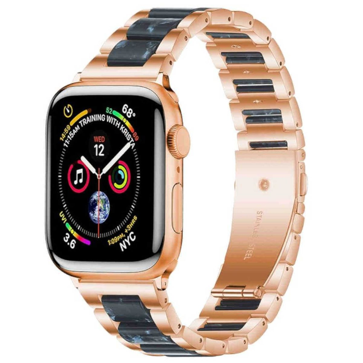 Apple, 9 + Design SE 3 2 5 Ersatzarmband, 1 1 Blau 8 42mm, 6 Harz / Gold 4 Ultra / WIGENTO 7 49mm Band, / 2 / Watch Series Metall 45 44