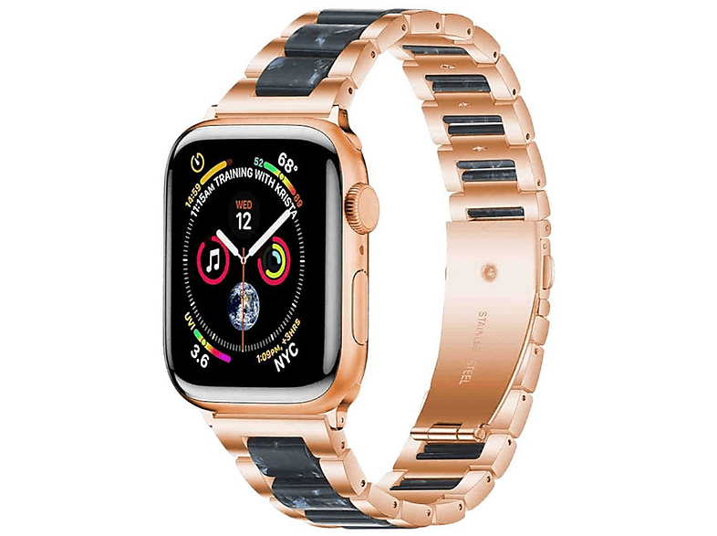 WIGENTO Metall / Apple, 7 SE 5 45 6 / Design / 3 9 Harz / Series Blau 44 Ultra 8 Watch 49mm Ersatzarmband, 42mm, 1 1 2 4 Band, Gold + 2