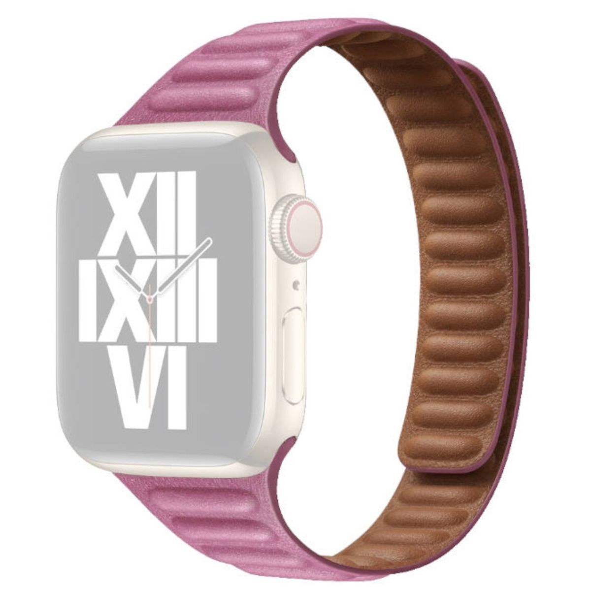 WIGENTO Magnetisches Kunst Ersatzarmband, / 8 Apple, Series + 6 Ultra Band, 49mm Silikon 3 Leder 2 42mm, 4 1 2 / 9 SE 7 45 1 Watch 5 44 / Pink