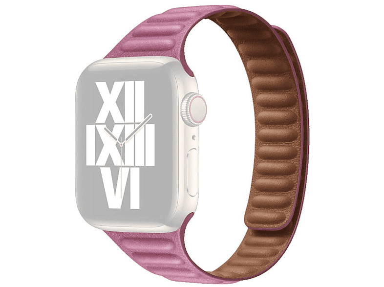 WIGENTO Magnetisches Kunst Ersatzarmband, / 8 Apple, Series + 6 Ultra Band, 49mm Silikon 3 Leder 2 42mm, 4 1 2 / 9 SE 7 45 1 Watch 5 44 / Pink