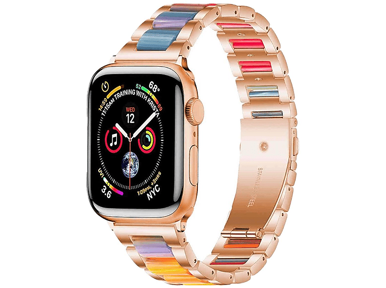 4 Harz / 2 Apple, Series 7 45 44 3 Ultra 42mm, 1 Design 6 49mm Watch 5 Mehrfarbig 1 / Band, WIGENTO + Metall 2 Ersatzarmband, 9 / SE 8 Gold /