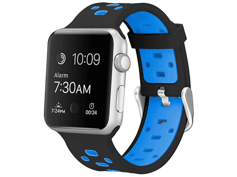42mm, + 2 / Ultra Blau 49mm Apple, / Silikon 9 Kunststoff 45 1 SE Design 3 Watch 1 Schwarz Series 4 6 Armband, 7 8 WIGENTO Sport / 2 44 5 / Ersatzarmband,