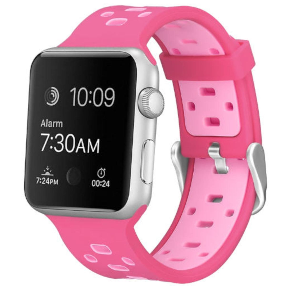 Armband, 45 7 Apple, WIGENTO / 1 / Sport 1 6 Series / Silikon 2 44 8 2 Ultra Rosa 3 Pink 4 + SE Kunststoff 9 49mm / Design 42mm, Ersatzarmband, Watch 5