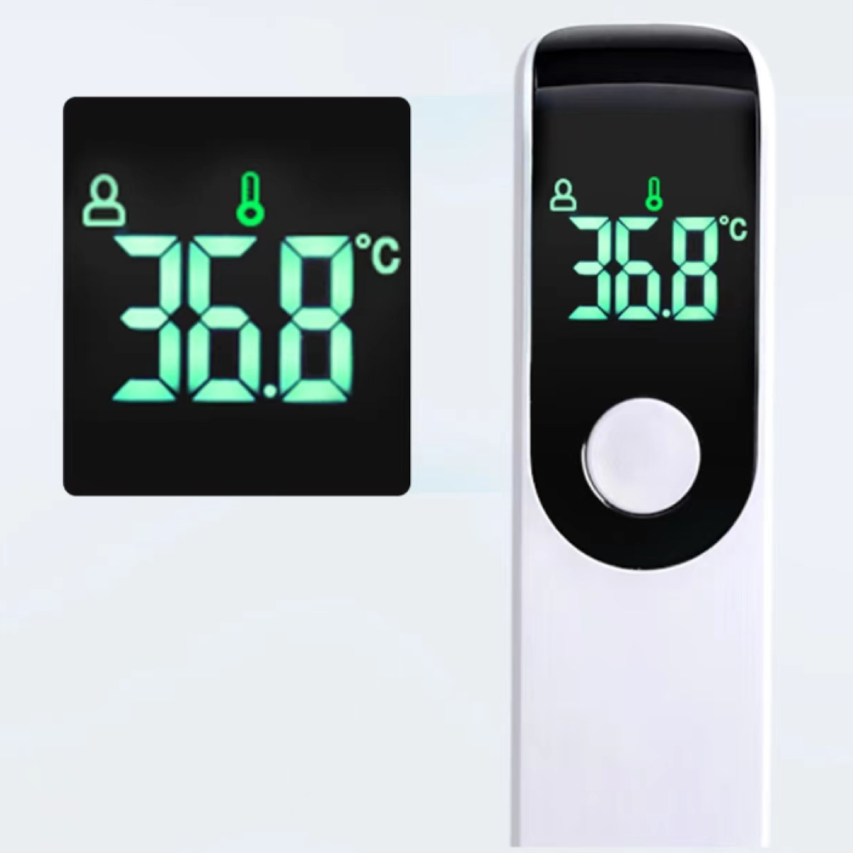 ENBAOXIN Schwarzes Mini-Handthermometer berührungslos (Messart: - Fieberthermometer bis Sekunden Temperatur, Infrarotmessung) zur kontaktlose