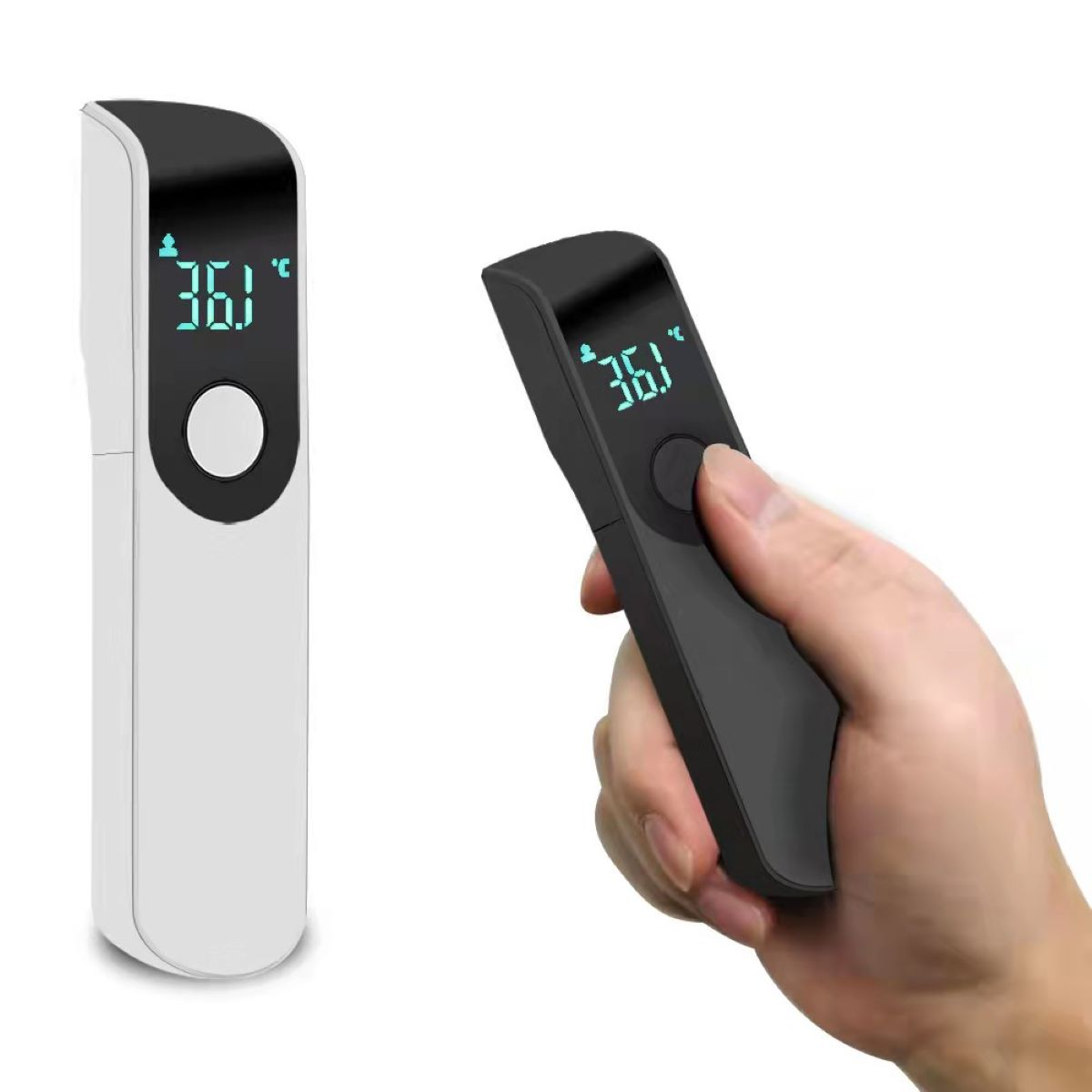 ENBAOXIN Weißes Mini-Handthermometer Sekunden berührungslos - (Messart: Temperatur, Fieberthermometer Infrarotmessung) bis zur kontaktlose