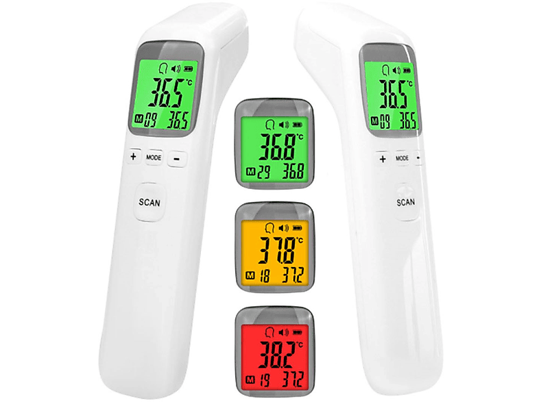 ENBAOXIN Berührungsloses Infrarot-Thermometer hohe Abschaltung automatische Infrarotmessung) Fieberthermometer kontaktlose Genauigkeit, (Messart: 