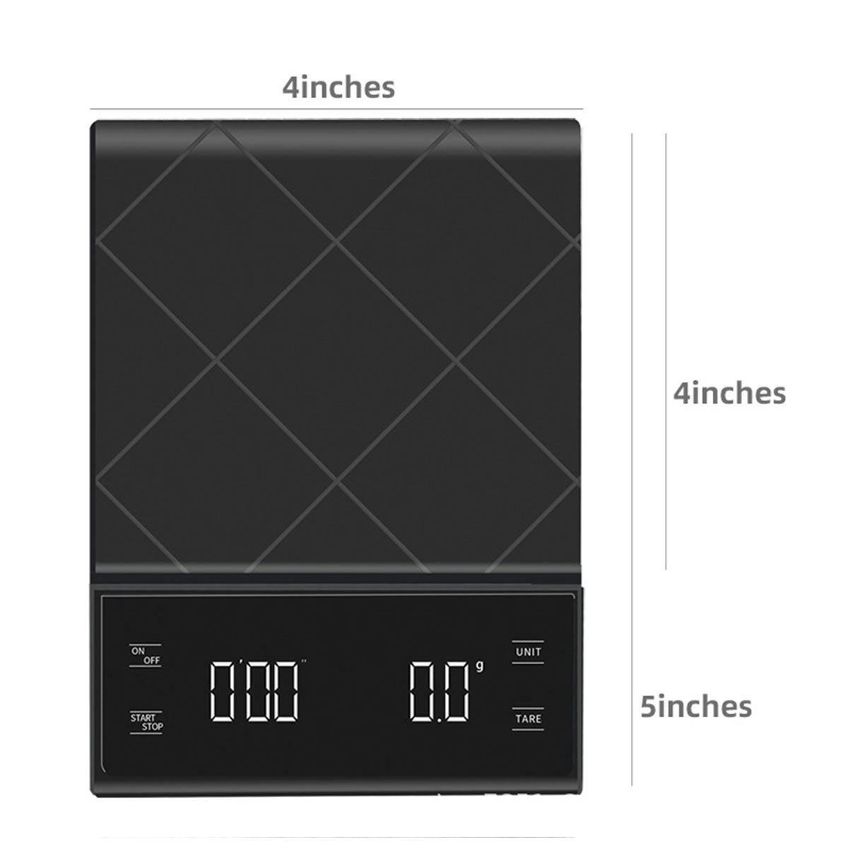 BRIGHTAKE High-Precision Coffee Weighing Scale - Tragkraft: 3 Kitchen kg Scale Timer (Max. Küchenwaage Electronic with 3KG