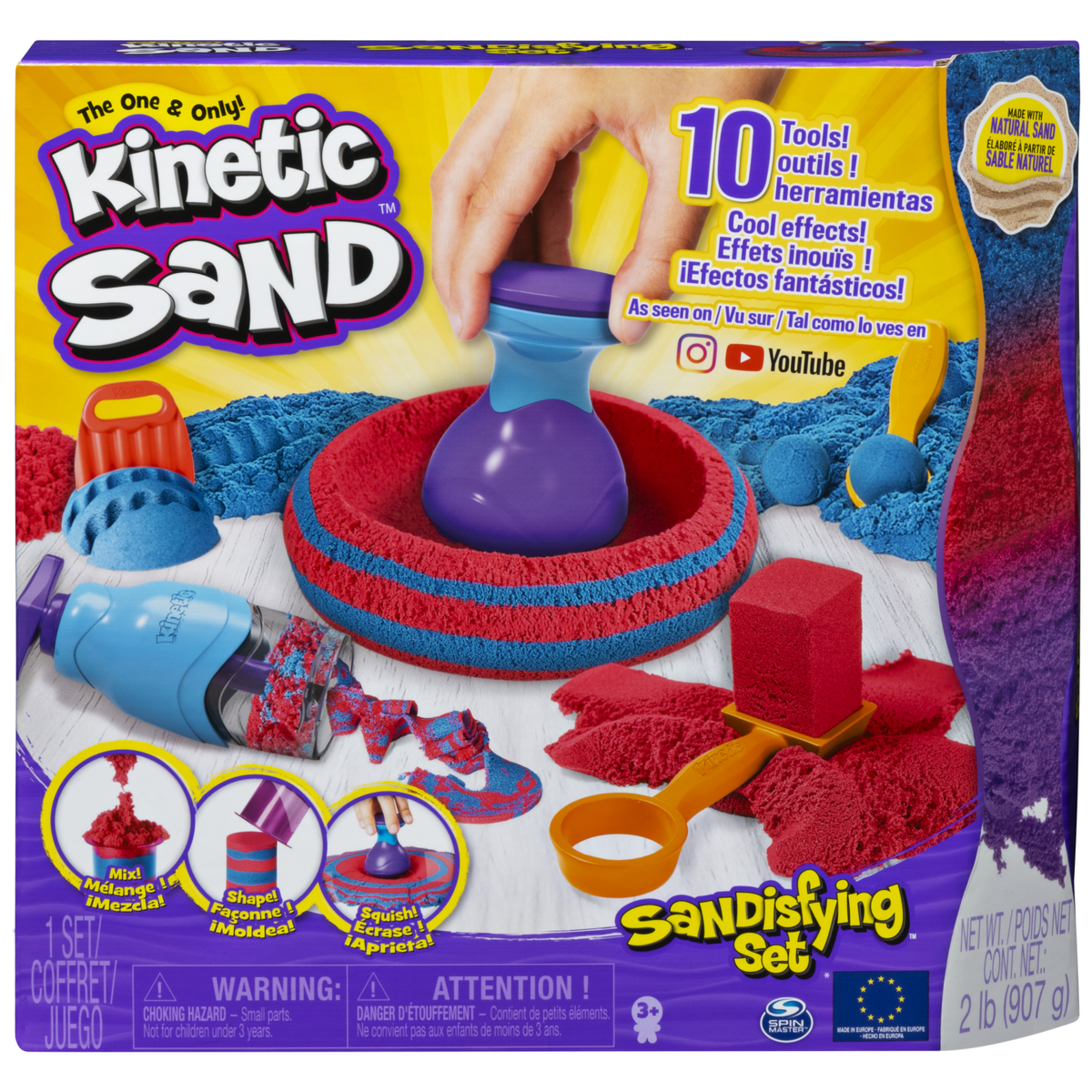 SPIN Sandisfying Sand Lernspielzeug, bunt MASTER Kinetic Set 907gr