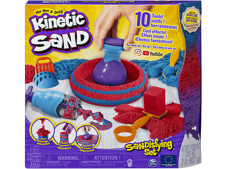 SPIN Sand 907gr Sandisfying Lernspielzeug, MASTER bunt Kinetic Set