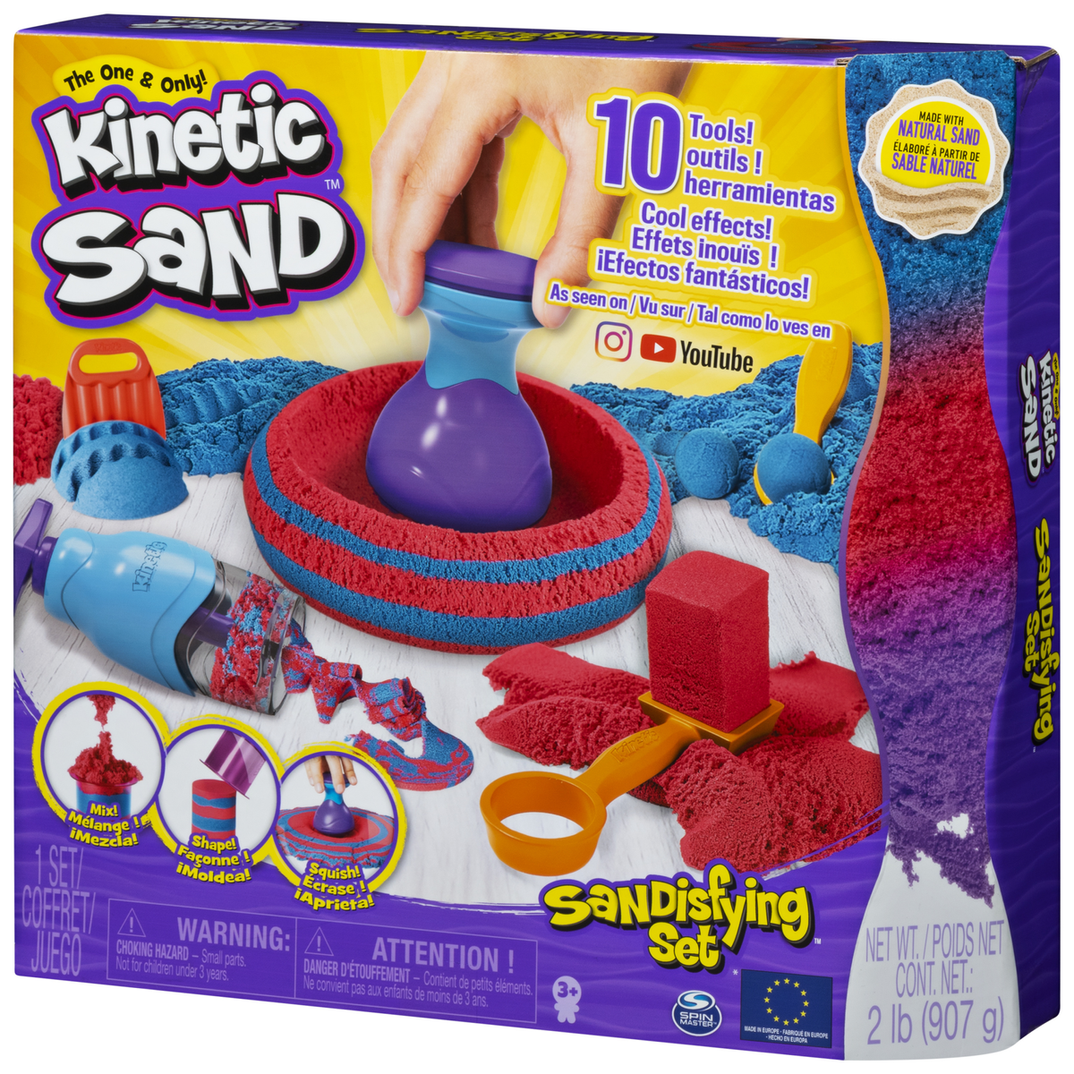 SPIN Sand 907gr Sandisfying Lernspielzeug, MASTER bunt Kinetic Set