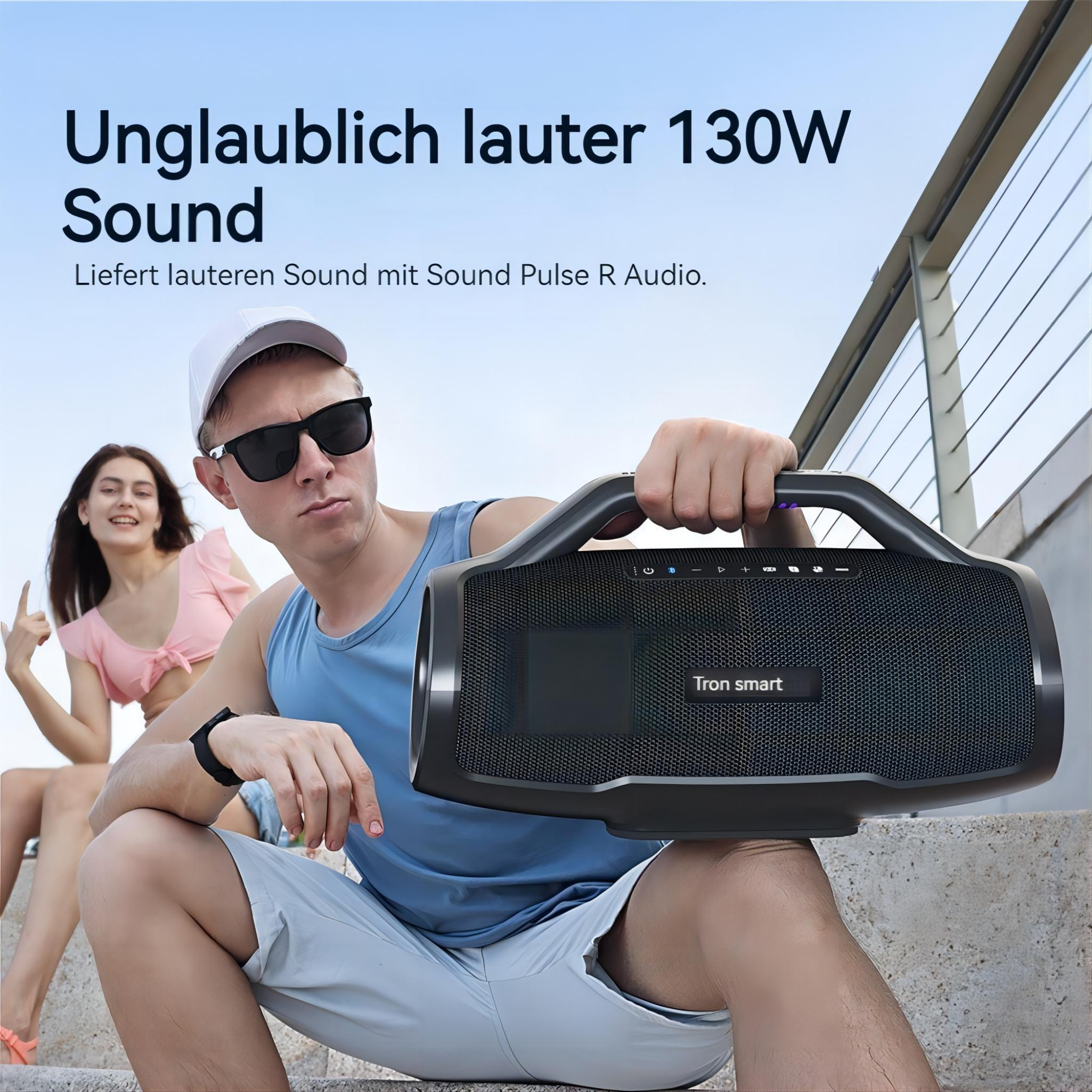 TRONSMART Schwarz) Bluetooth (Aktiv-speaker, Lautsprecher BANG MAX