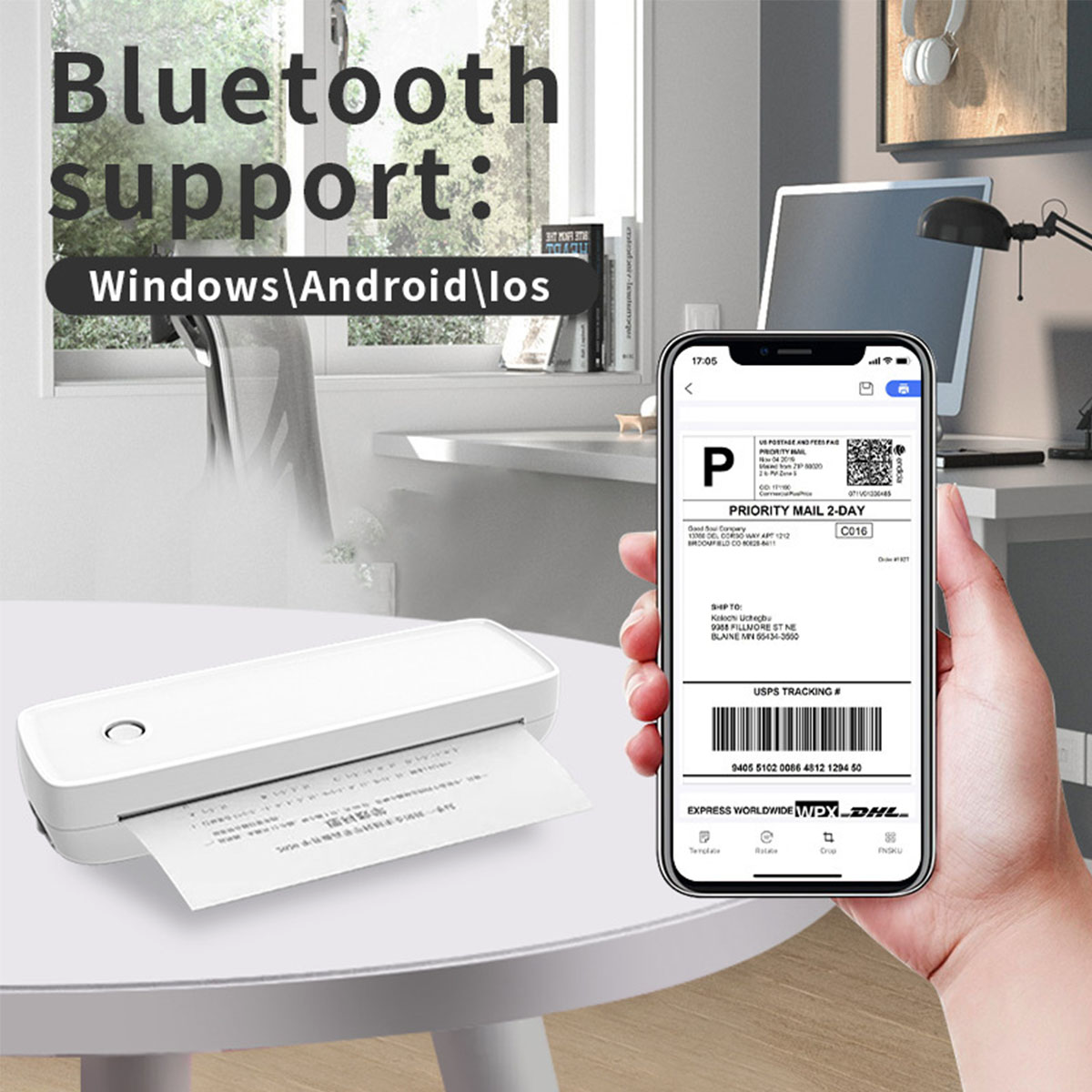 Mini Bluetooth-Thermodrucker: Schnell, Multikompatibel! Drucker BRIGHTAKE Kabellos, Thermisch