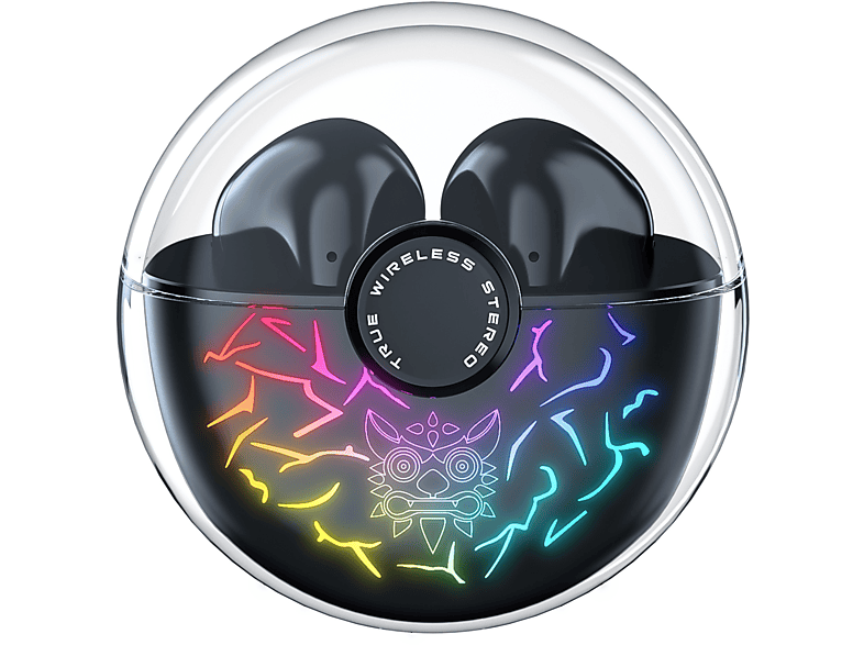 BRIGHTAKE Kabelloses TWS-Headset, Geräuschunterdrückung, NFC, beidseitiger Stereoklang, In-ear Bluetooth-Kopfhörer Black