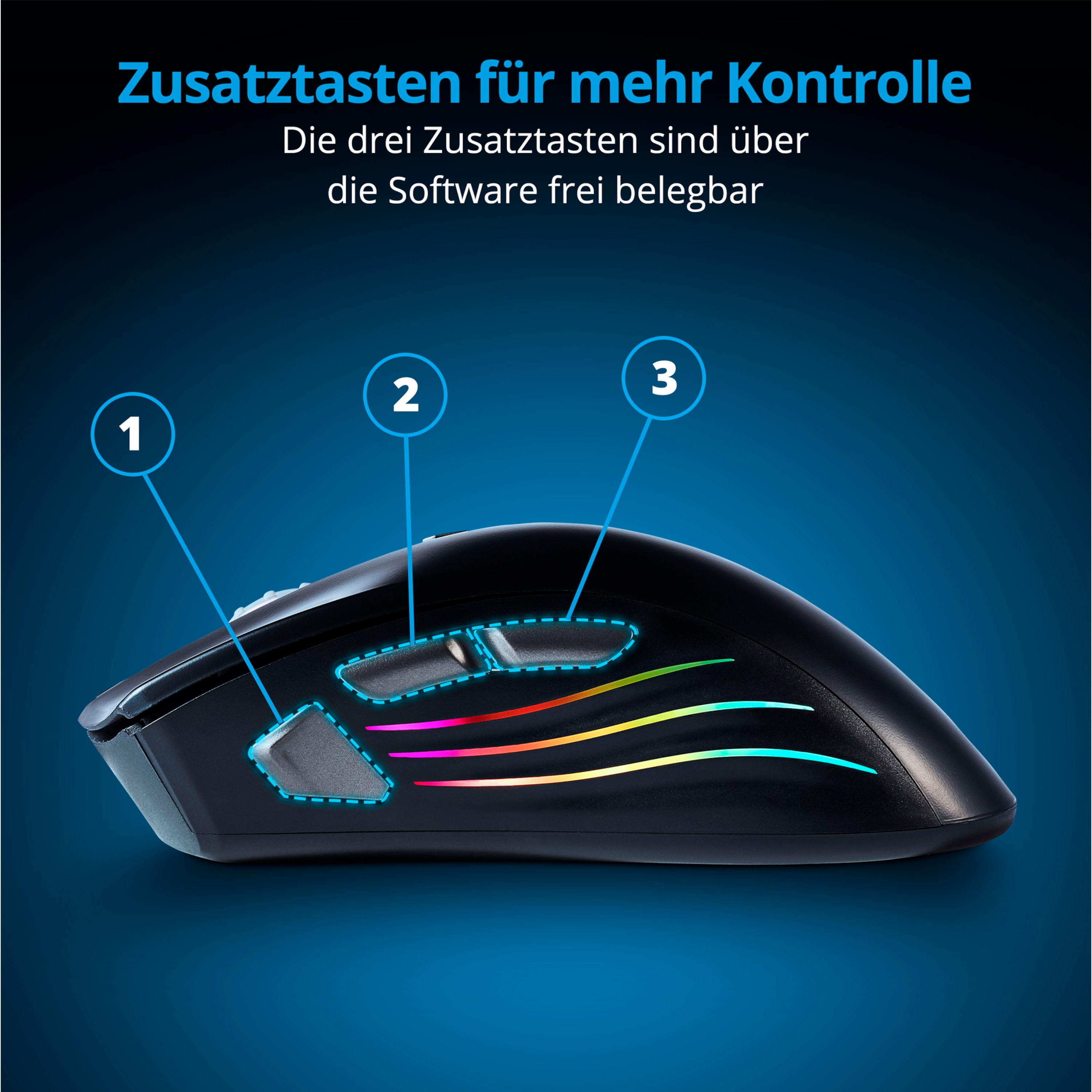 MEDION ERAZER P12 schwarz Gaming Maus, Supporter