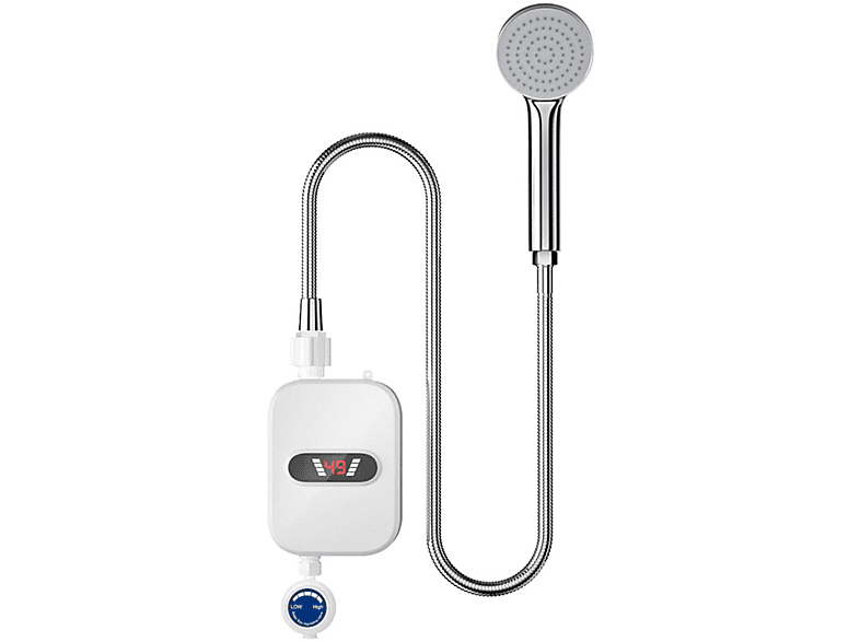 Kompakte BRIGHTAKE Warmwasserbereiter Brausegarnitur Thermostat-Durchlauferhitzer-Duschkopf-Set Sofortiges - Warmwasser