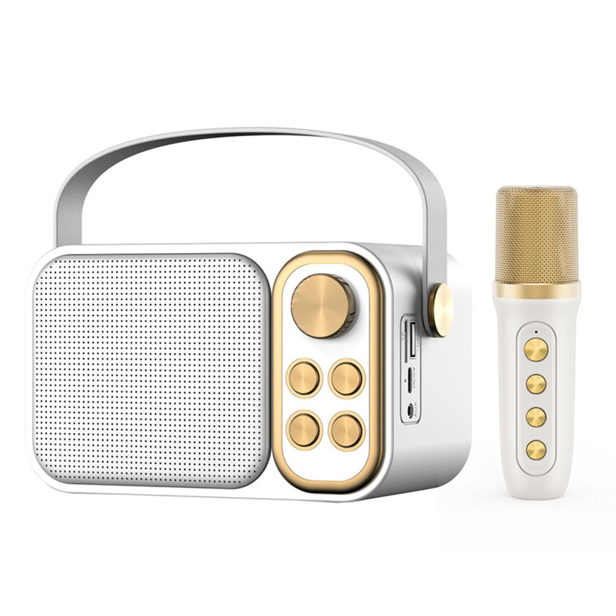 ENBAOXIN Bluetooth-Lautsprecher Freien Grün Lautsprecher, Song Subwoofer all-in-one drahtlosen Mikrofon Lautsprecher im Gesang K