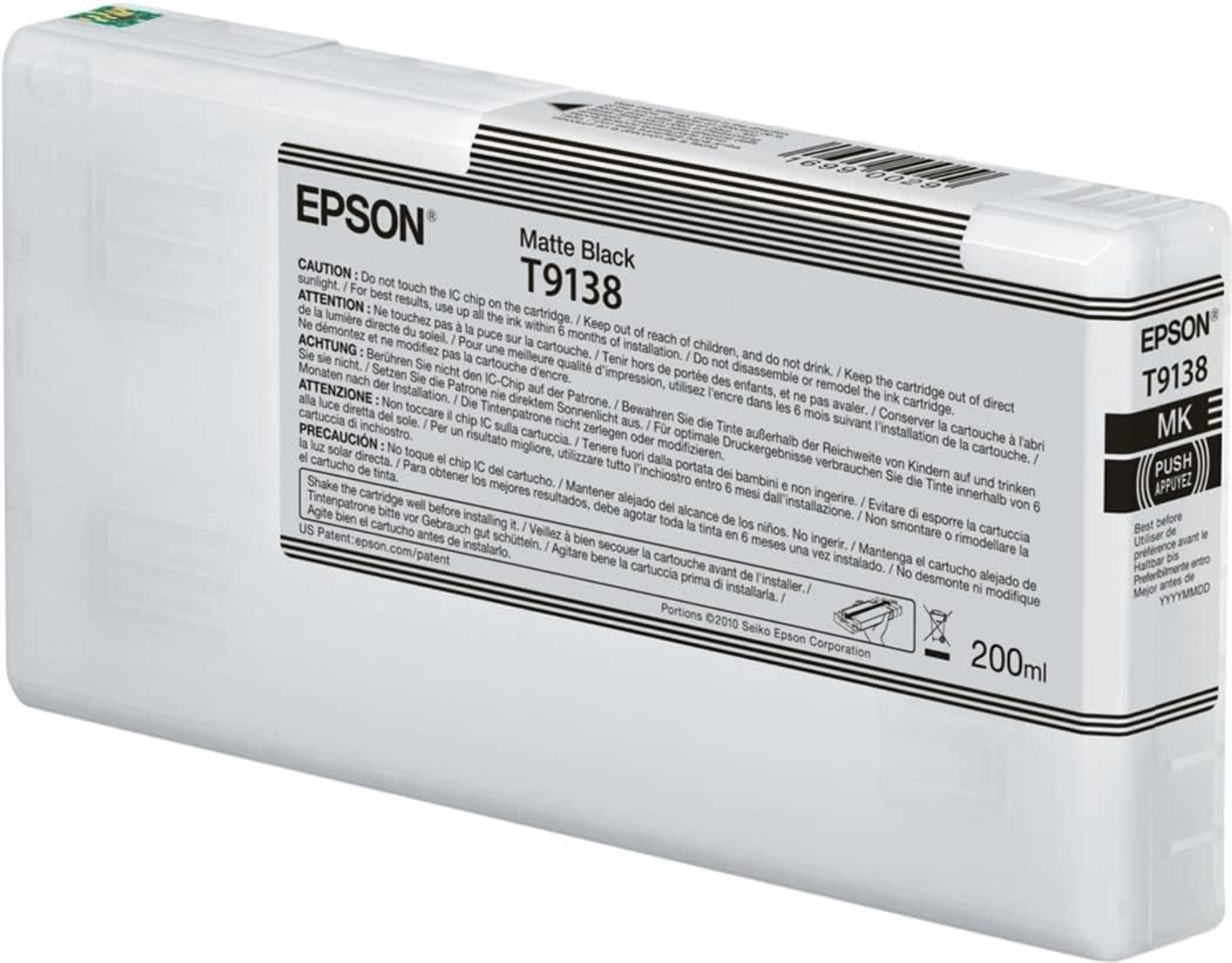 EPSON Tintenpatrone (C13T913800) Schwarz C13T913800