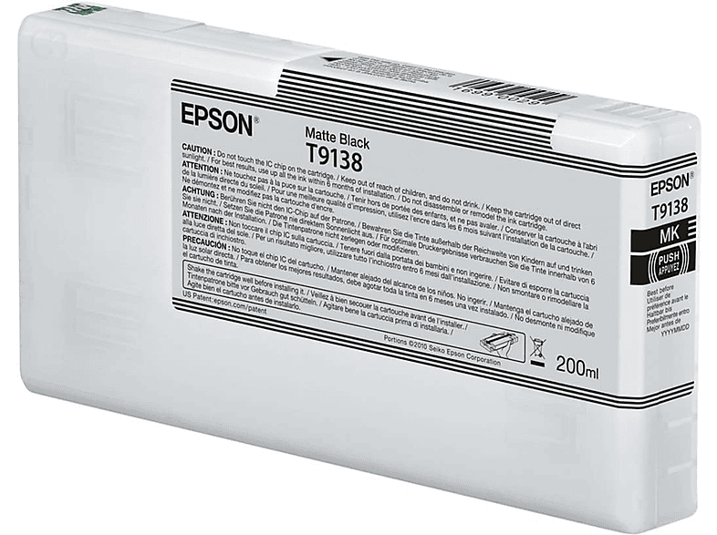 EPSON Tintenpatrone (C13T913800) Schwarz C13T913800