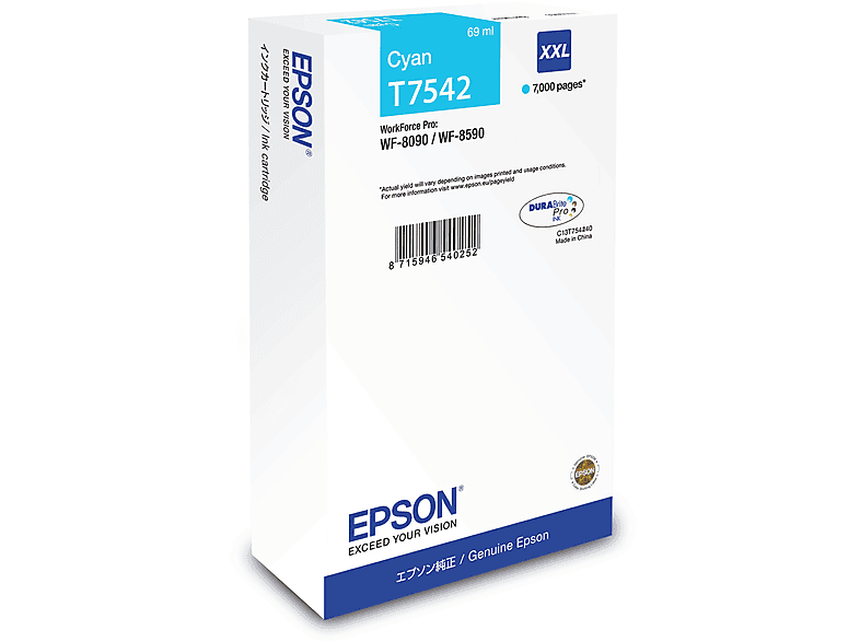 EPSON T7542 Tinte cyan (C13T754240)