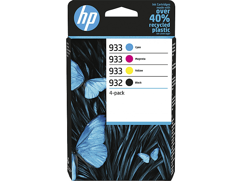 HP TIN HP Tinte 932/933 6ZC71AE Multipack (BK/C/M/Y) Tintenpatrone Schwarz/Cyan/Magenta/Gelb (6ZC71AE)