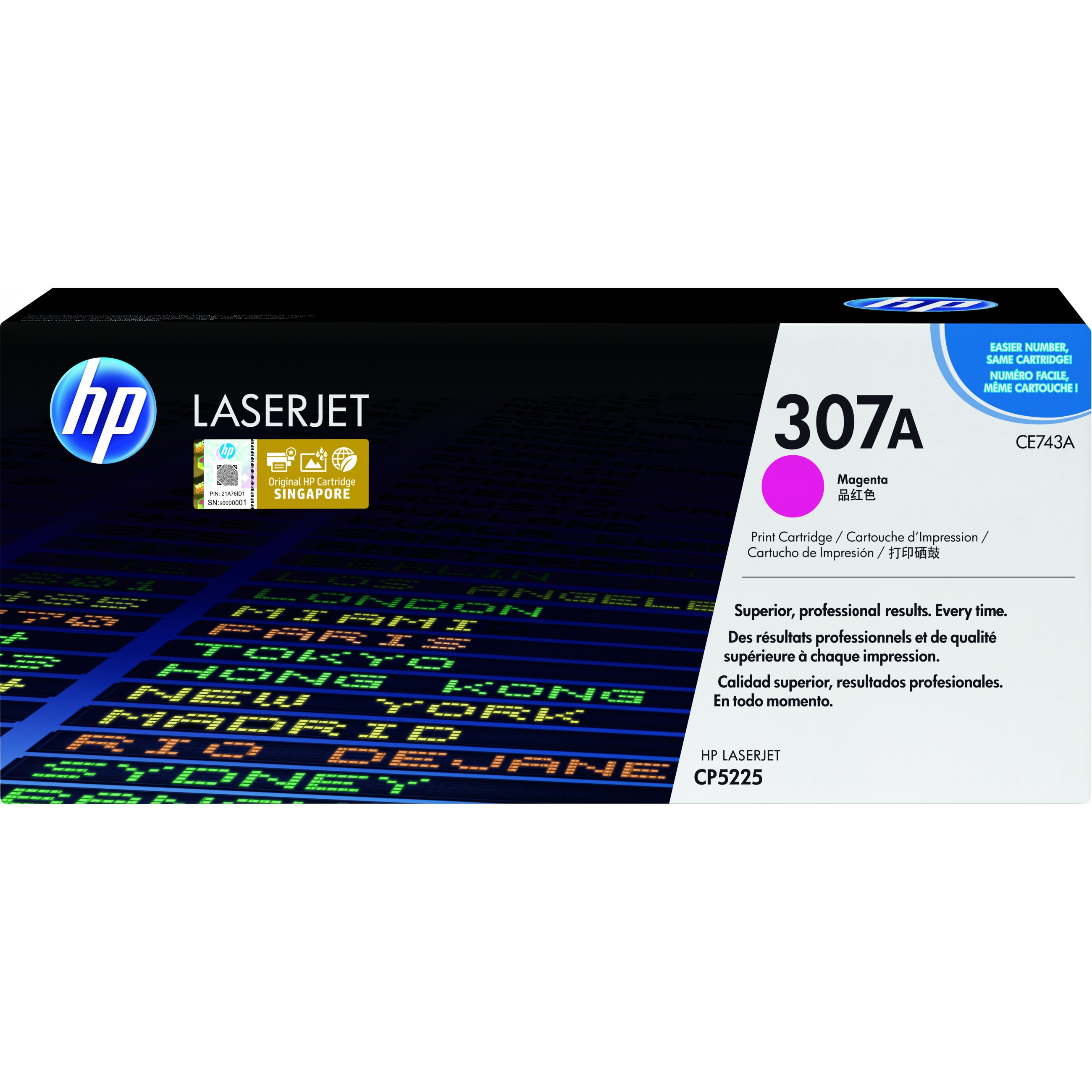 HP CE743A 307A 7.300 Sayfa Toner Lazer baskı Magenta