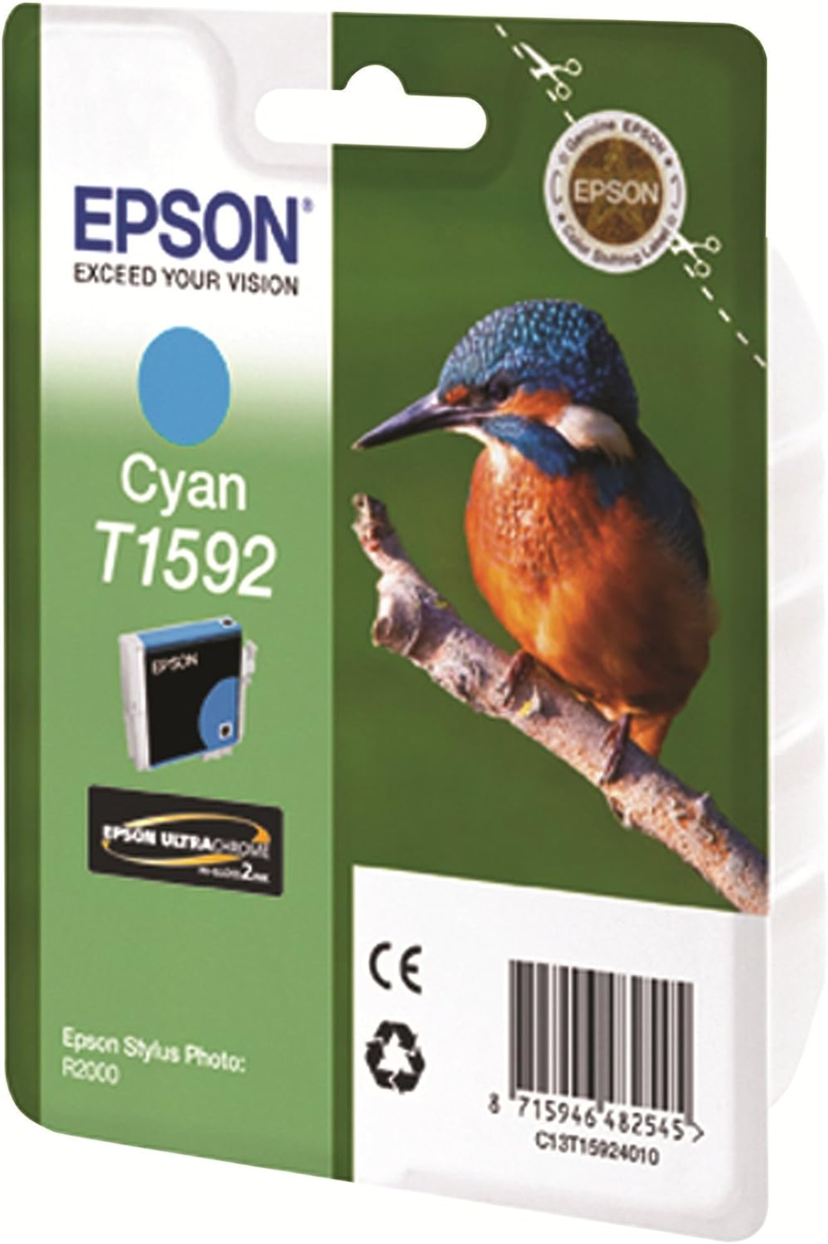 EPSON C13T15924010 Tintenpatrone Cyan (T1592)