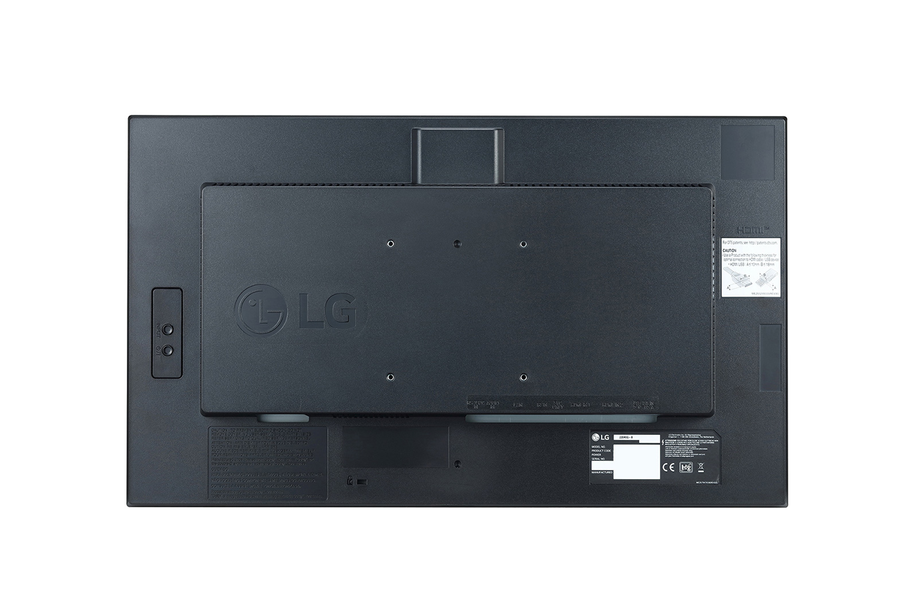 Retro di un televisore LG con porte e logo LG.