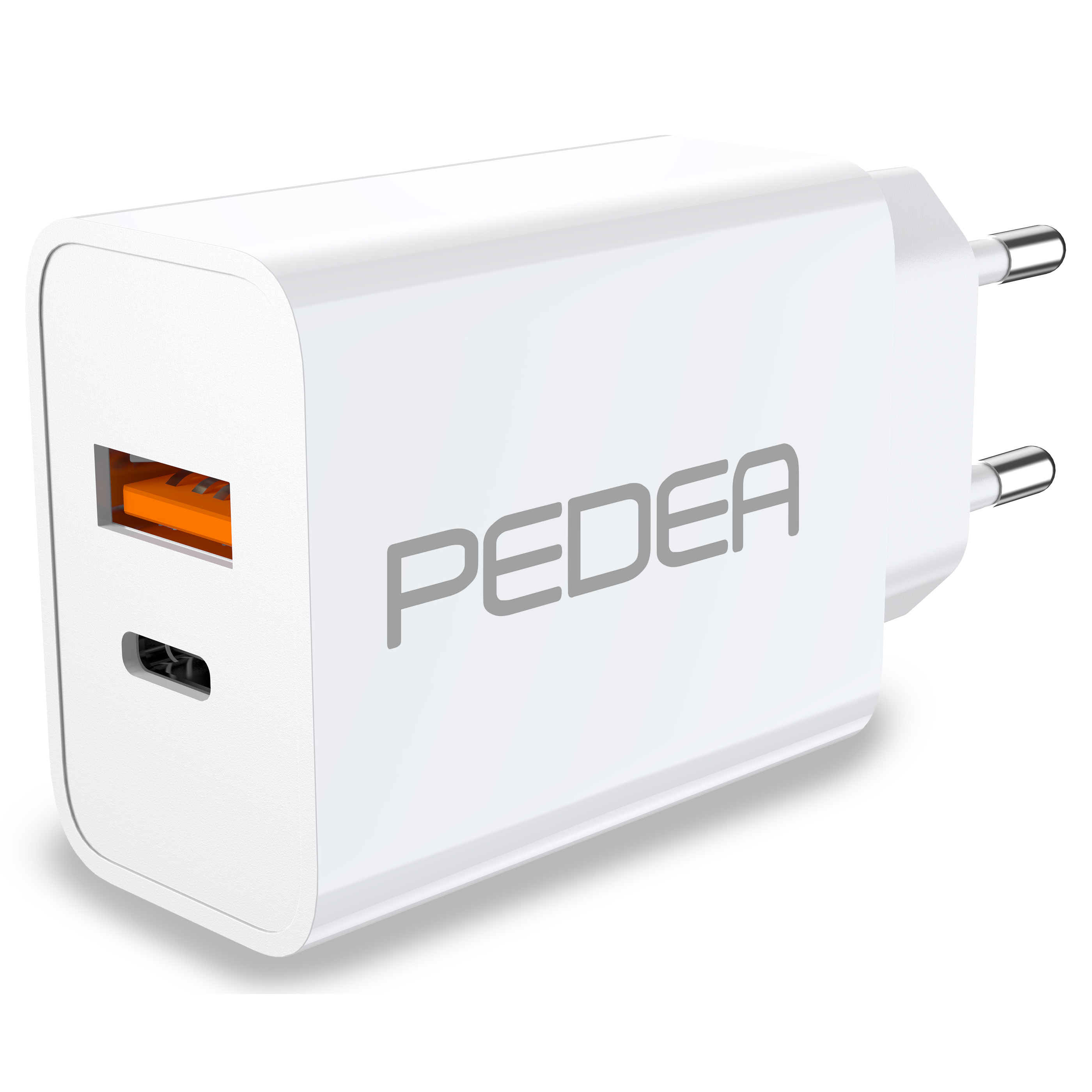 A für Watt Netzteil Reiselader USB / Dual max. 20 PEDEA Weiß Type C;