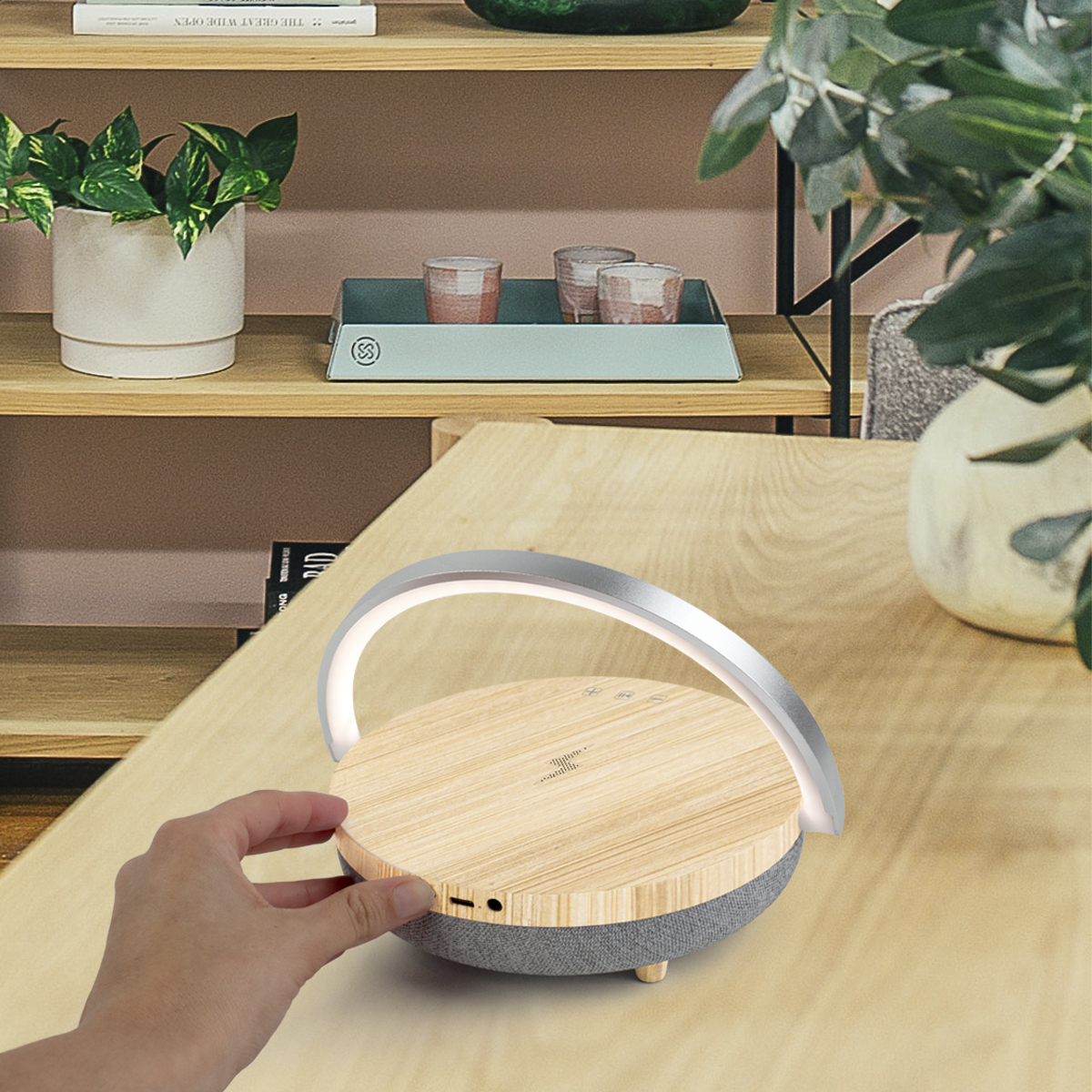 PRIXTON Speaker Light Wood Holz Bluetooth-Lautsprecher