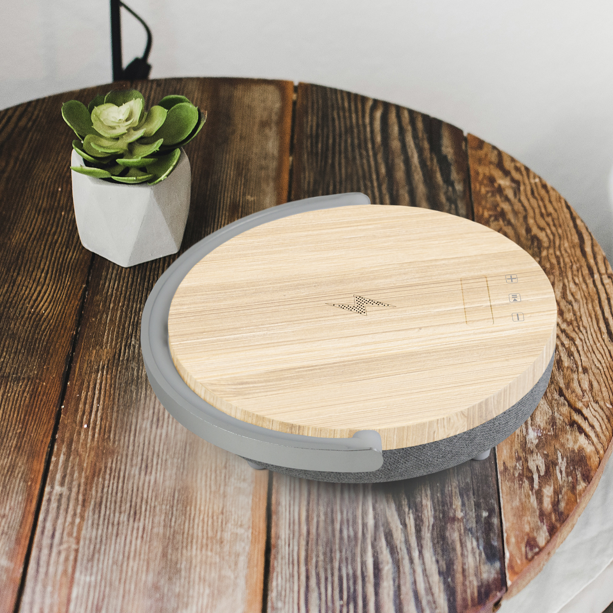 PRIXTON Speaker Light Holz Bluetooth-Lautsprecher, Wood